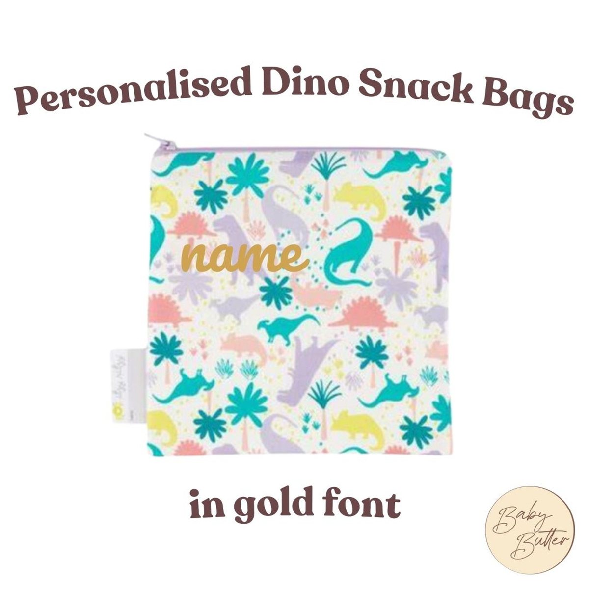 Snack Bag Lilac Dino