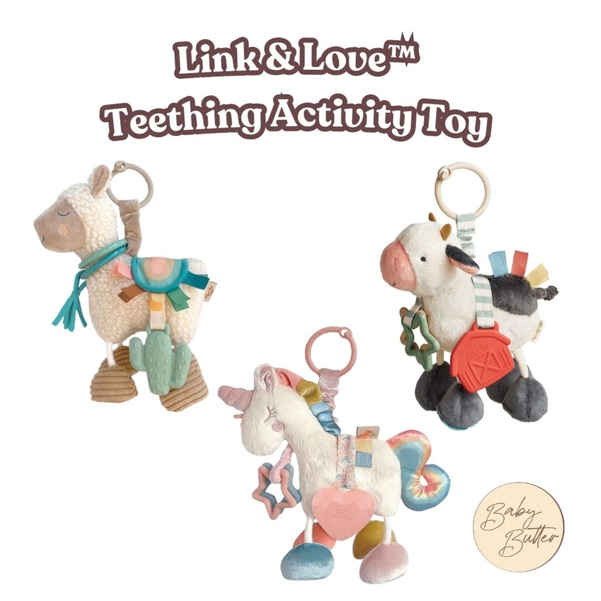 Link &amp; Love™ Teething Activity Toy (Unicorn / Llama / Cow)